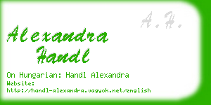 alexandra handl business card